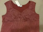 AUTOGRAPH LADIES SIZE 26 HOT CHOCOLATE GLITTER MESH TOP