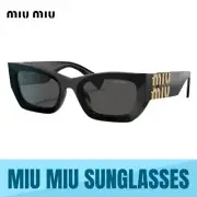MIU MIU MU 09WS 1AB5S0 BLACK-DARK GREY LENS SUNGLASSES 53MM AUTHENTIC NEW