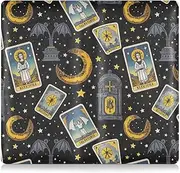 [Amooorous] Gothic Mystic Tarot Horoscope Pu Leather Car Registration & Insurance Card Holder Wallet Accessories Case for Documents, Cards, License