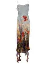 Acne Studios Delouise Printed Chiffon Midi Dress - Multicoloured - 40 (UK12 / M) 40 (UK12 / M)