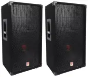 (2) Rockville RSG12 12” 3-Way 1000 Watt 8-Ohm Passive DJ/Pro Audio PA Speaker