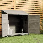Garden Shed Anthracite 102x52x112 cm Solid Wood Fir,Multipurpose Wooden Garden Shed for Outdoor Storage and Protection Outdoor Sheds