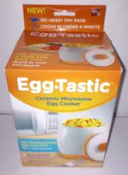 Egg-Tastic Ceramic Microwave Egg Cooker - Instantly Cooks Eggs Perfectly - New