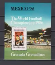 s6026)GRENADA & GREN 1986 MNH** W.C. Football'86 - C.M. Calcio S/S-OVPTD WINNERS