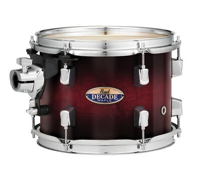 Pearl Decade Maple 10x7" Deep Red Burst Lacquer Rack Tom Drum WorldShip | Dealer