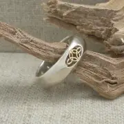 Sterling Silver & 10K Gold Celtic Trinity Knot Ring Keith Jack Size 7.5 or 9.5