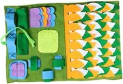 ROMISBABA Smelling Pad Feeding Puppy Pads Dog Sniffing Snuffle for Mat Pet Training Green Cloth