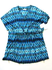 NWT Calvin Klein Adriatic Blue Kimono Sleeve Drawstring Waist Jersey Dress 2