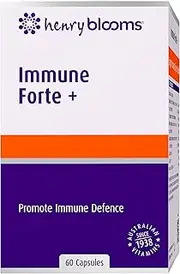 Henry Blooms Immune Forte+ 60 Vegetarian Capsules