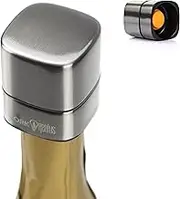 Cork Genius Champagne Stopper for Bottles, Silicone Sealed Champagne Bottle Stopper, Leakproof Sparkling Wine, Prosecco, or Champagne Saver and Sealer, Gift Accessory for Champagne