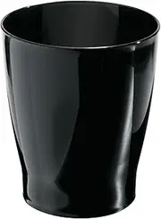 InterDesign Franklin Wastebasket Trash Can for Bathroom, Kitchen, Office - Black
