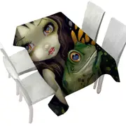 Faces of Faery #146 Butterfly Fairy and Her Frog Tablecloth