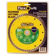 Flexovit TURBO DIAMOND BLADE 180x2.6x10x25/22mm Wet & Dry Use *Australian Brand