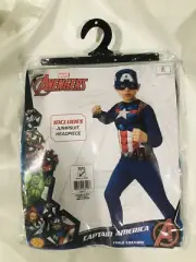 New!Marvel Avengers Captain America Childs Halloween Costume Size Small (4-6)