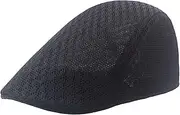 [Lifup] Men's Mesh Flat Cap Breathable Summer Newsboy Hat Beret Ivy Gatsby Cabbie Caps