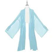 Hanfu Cyan Beizi Coat Traditional Chinese Outerwear for Spring and Summer