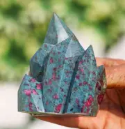 Nice 105MM Pink Ruby Apatite Rubijn / Rubin Stone Healing Chakra Point Tower