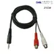 DA KOANG 大廣 3.5mm 立體公 轉 2RCA(紅白)母 21cm 轉接線 6141A /紐頓e世界