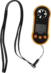 Kisangel Handheld Wind Speed Temperature Meter Air Flow Gauge Digital Anemometer 5 Speed Units 12 Level Scales Backlit Display Pressure Sensor Temperature Detection