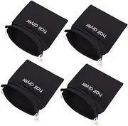 MERRYHAPY Universal Hair Dryer Carriers 4pcs Canvas Drawstring Bags Travel Storage Pouches Sturdy Washable Black