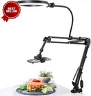 [Upgraded] TH03 Phone Stand| Overhead Mount with Ring Light, Adjustable Desk Arm
