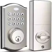 Keyless entry door lock - lock with keypad, smart latch lock with automatic lock
