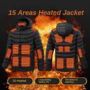 Coat Heated Jacket Overcoat Camping Coat Thermal Jacket Lightweight Warm Zipper