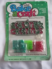 BAKE A CRAFT SEASONS GREETINGS-STAINED GLASS KIT VINTAGE 1991