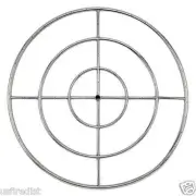 TRIPLE RING BURNER - 36" - Stainless Steel Fireglass Fireplace Firepit