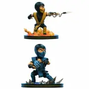 2 Set Mortal Kombat - Scorpion + Sub-Zero Q-Fig Action Figure New
