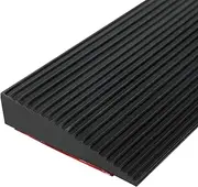 Threshold Ramp, 2.5cm Height Self Adhesive Black Silicone Doorway Threshold Strip, 90 x 8cm Cuttable Sweeping Robot Threshold for Wheelchair