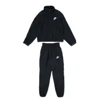 在飛比找蝦皮商城優惠-Nike 兒童套裝 兒童運動服 黑底白勾衝鋒衣+褲子套裝 F