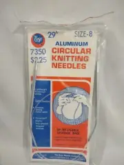 NOS Vintage Boye Circular Aluminum 29" Knitting Needles Size 8