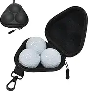 Golf Ball Case, Golf Storage Pouch, Hard Shell Ball Holder, Easy-Access Carabiner Clip, Compact Lightweight Case, Black 1pc, for Outdoor Games Sports Travel Use