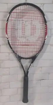 Wilson Fusion XL Tennis Racket Black Red 4 3/8" Grip Brand New With Cover
