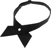 [BESTYASH] Elegant British Cross Bow Tie for Girls Uniform Tie Polyester Silk Accessory