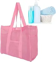 [Generic] Beach Bag | Lightweight Beach Bag,Waterproof Sandproof Large Storage Mesh Pouch, Toy Organizer for Women Swim Family Vacation Camping Cruise Kids Summer