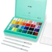 HIMI Gouache Paint Set, 48 Colors x 0.4oz, Twin Cup Jelly Design, 48 colors