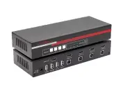 KVM-HDU-4 4-Port HDMI KVM Switch with USB2.0 Hub and 4K (UHD) Resolution Support