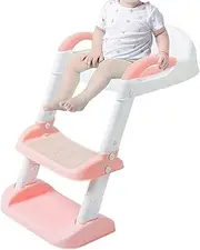 Baby Step Stool, Potty Steps for Toddler, Comfortable Safe Potty Seat with Anti-Slip Pads Ladder Toddler Step Stools for Toddler Bathroom Helves