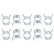Spring Hose Clamp, 50pcs 65Mn Steel 10mm Low Pressure Air Clip, Zinc Plated