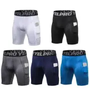 Men Gym Tight Pocket Leggings Compression Shorts Pant Fast-Dry Running ShortsAU