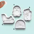 North Pole Penguin Polar Bear Igloo Cookie Fondant Cutter Embosser + Handle