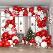 Christmas Balloon Garland Arch Kit 136 PCS Christmas Decorations with Christmas