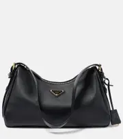 [Prada] Prada Prada Aimée Medium leather shoulder bag One Size black
