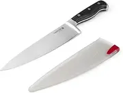 Sabatier 5171952 Forged Stainless Steel Chef Knife with EdgeKeeper Self-Sharpening Sheath, 8-Inch,Black