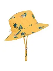 Baby Sun Hat UPF 50+ Sun Protective Toddler Bucket Hat 2-4T 04 Yellow Coconut