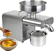 1500W Commercial Oil Press Machine - Stainless Steel Automatic Oil Extractor for Cold/Hot Pressing - Food Grade Oil Expeller