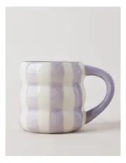 [Vue] Bubble Mug in Hand Painted Lilac Stripe