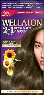Wella Tone 2+1 Cream Type 8GM Brighter Matte Brown Gray Hair Dye Deep Hair Color Rich Shine Quasi Drug 1pc (x1)